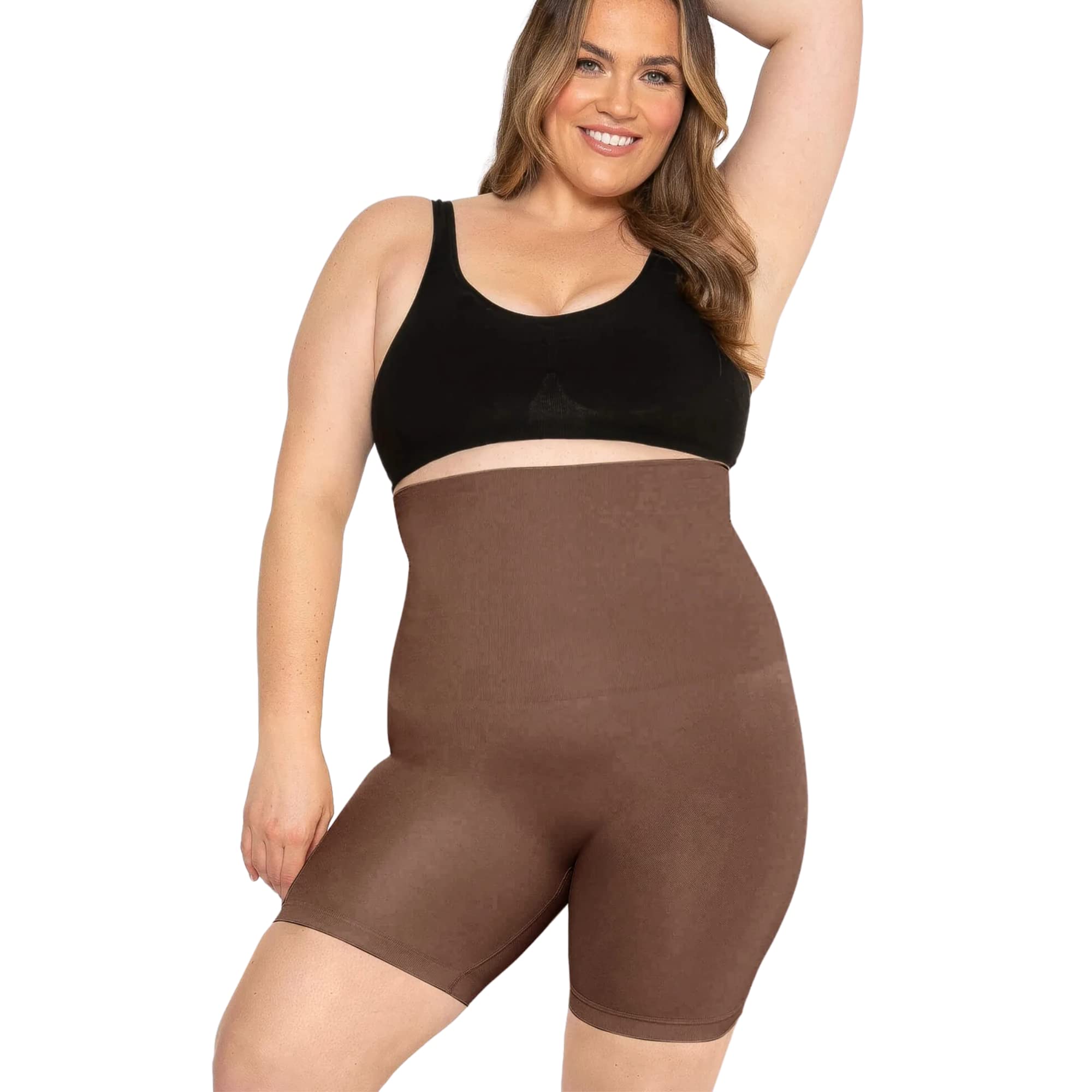 ConturveConturve High Waisted Body Shaper Shorts - Shapewear for Women Tummy Control Small to Plus-Size