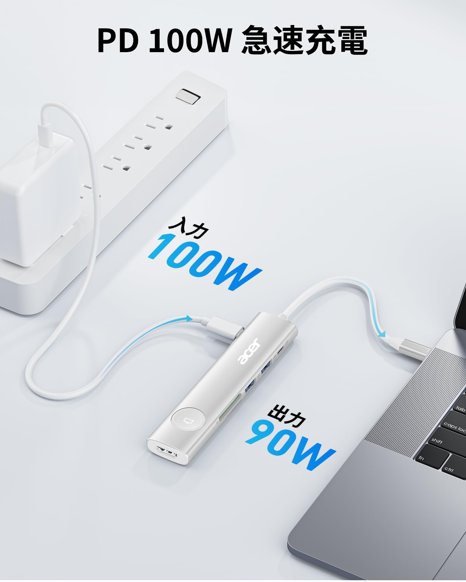 Amazon | Acer USB C ハブ 7-in-1 4K 60Hz HDMIポート USB ハブ Type-C