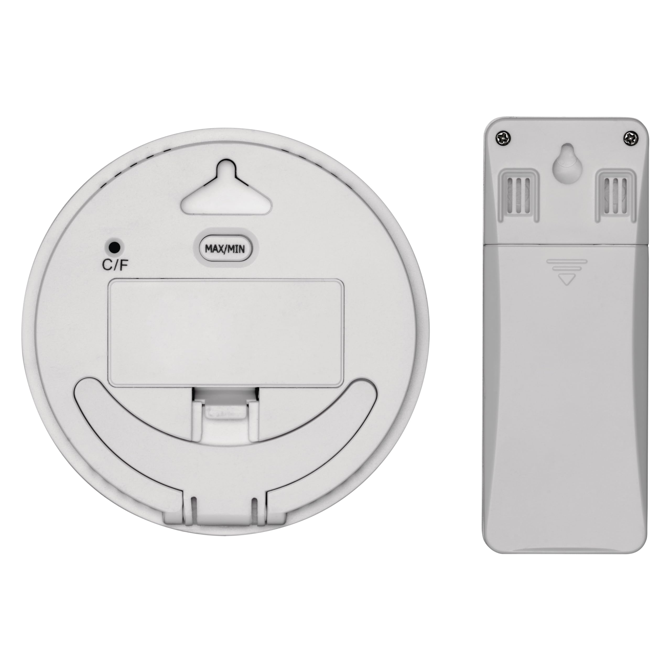 EMOS - Termometro digitale con sensore esterno - Sensore wireless, temperatura interna ed esterna, portata 80 m, funzione memoria - °C/°F - Supporto da tavolo/da parete - bianco