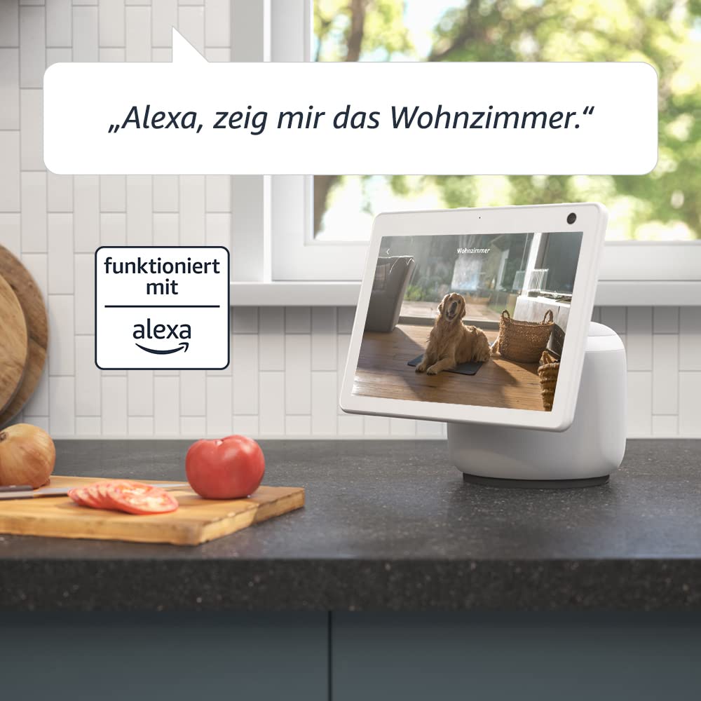 Blink Mini Pan-Tilt Camera | Bewegliche Plug-in-Überwachungskamera für den Innenbereich, Zwei-Wege-Audio, HD-Video, Bewegungserfassung, Funktioniert mit Alexa (weiß)