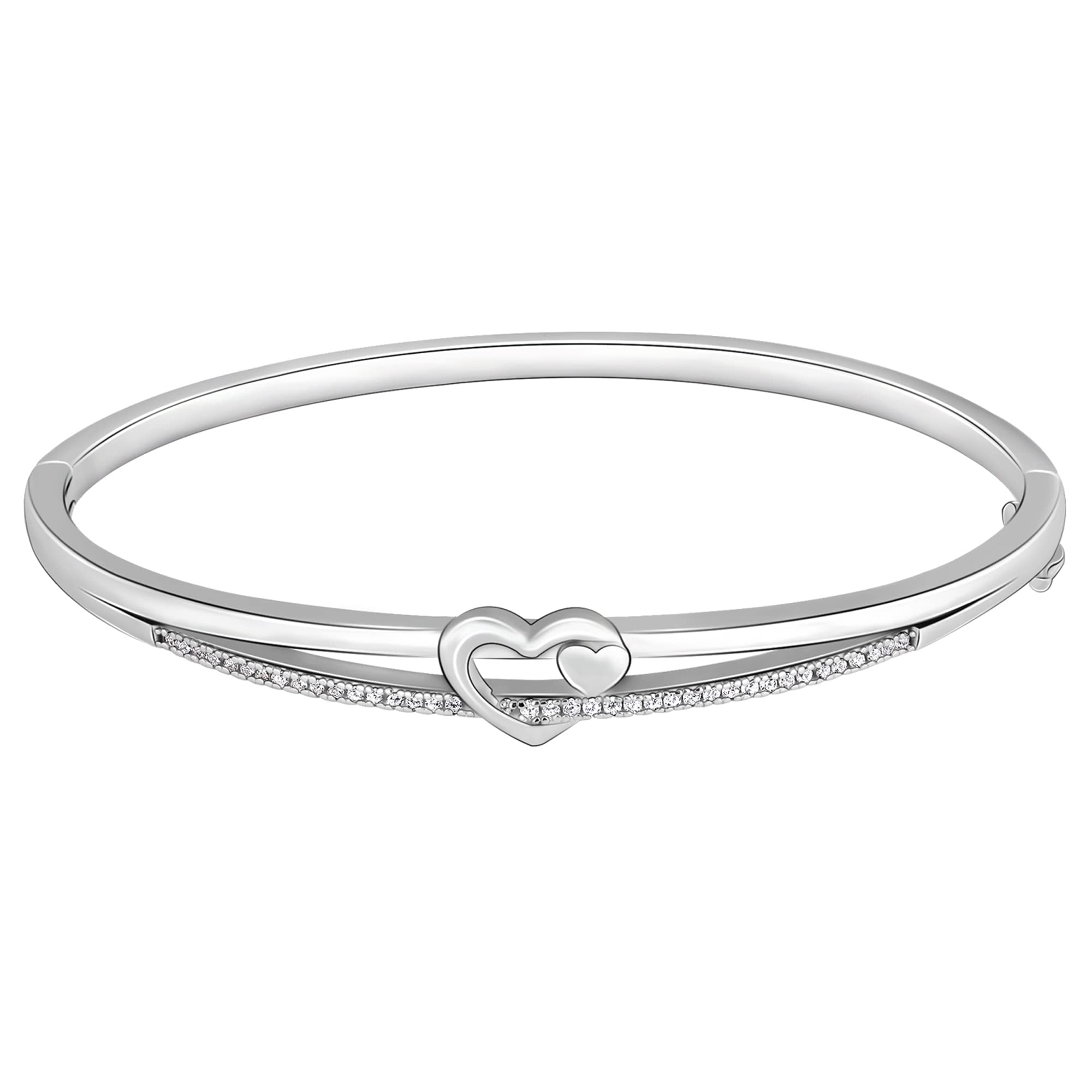 925 Silver Minimal Heart Bracelet, Adjustable | Gifts for Women and Girls | With Certificate of Authenticity and 925 Stamp | 6 Months Warranty*-image-32