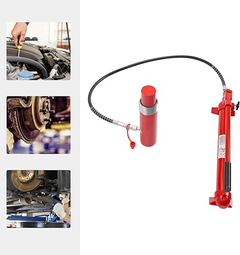Miniatura 3 de Kit de alimentación Porta de 20 toneladas, manguera de aceite de 6 pies6.0 ft, gato hidráulico para coche, Ram 5 13 pulgadas, rango de elevación de