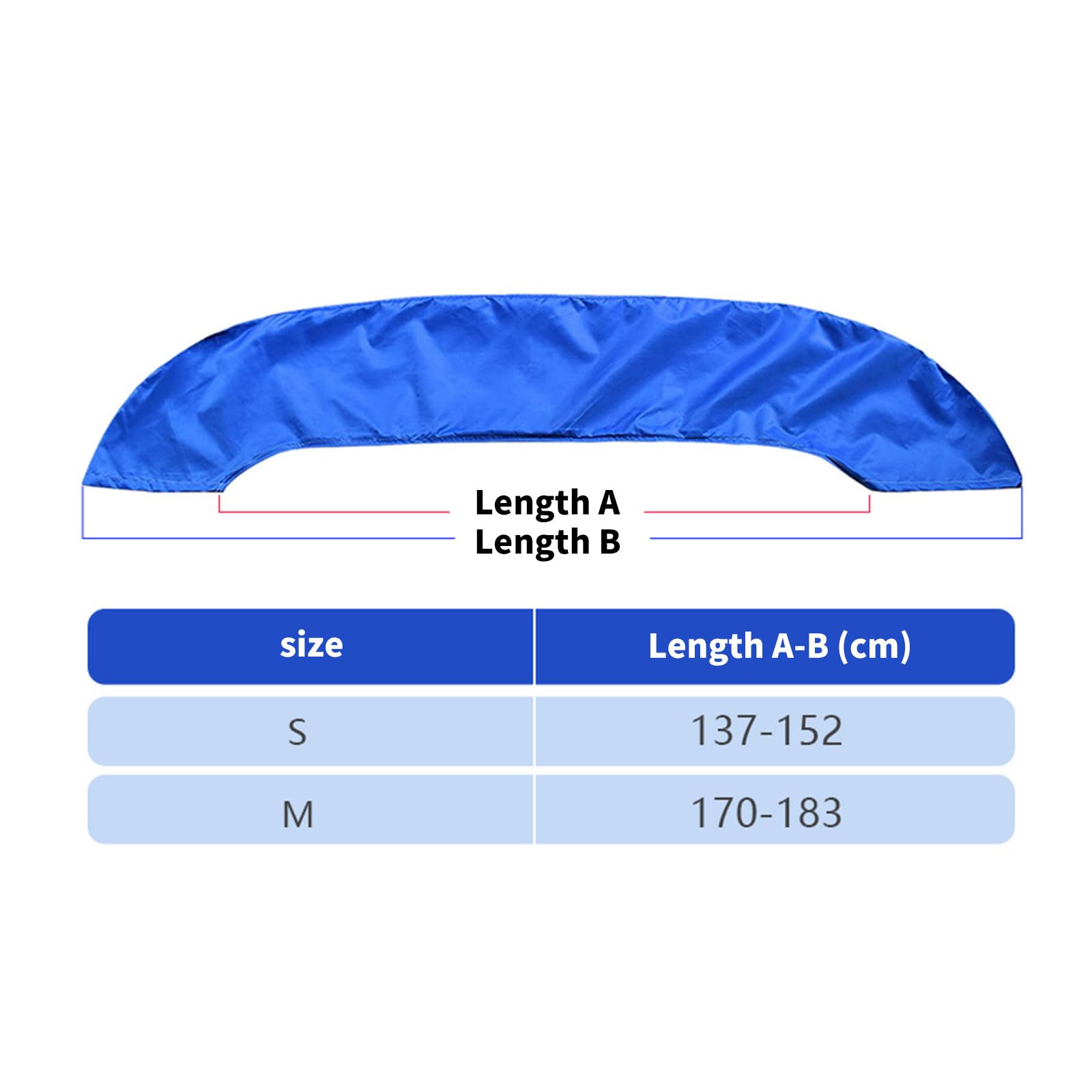 Cubierta solar portátil para barco, color azul, S