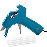 Heißklebepistole Tilswall, Klebepistole mit Transparente Heißklebesticks 7mm x 100mm für Schule, DIY Kunst, Handwerk und Schnelle Reparaturen in Haus, 20W Heissklebepistole (Blau)