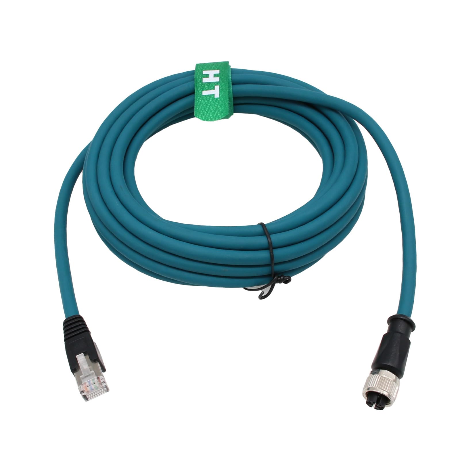 HangTon Ethernet Cable M12 X-coded 8 Pin Female to RJ45 Cat7e High Speed for Industrial Automation Actuator Sensor Profibus Network Switches 5M