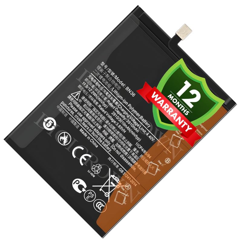 Image of Original BN36 Battery Compatible for Xiaomi Mi 6X - (3010mAh) - 1 Year Warranty