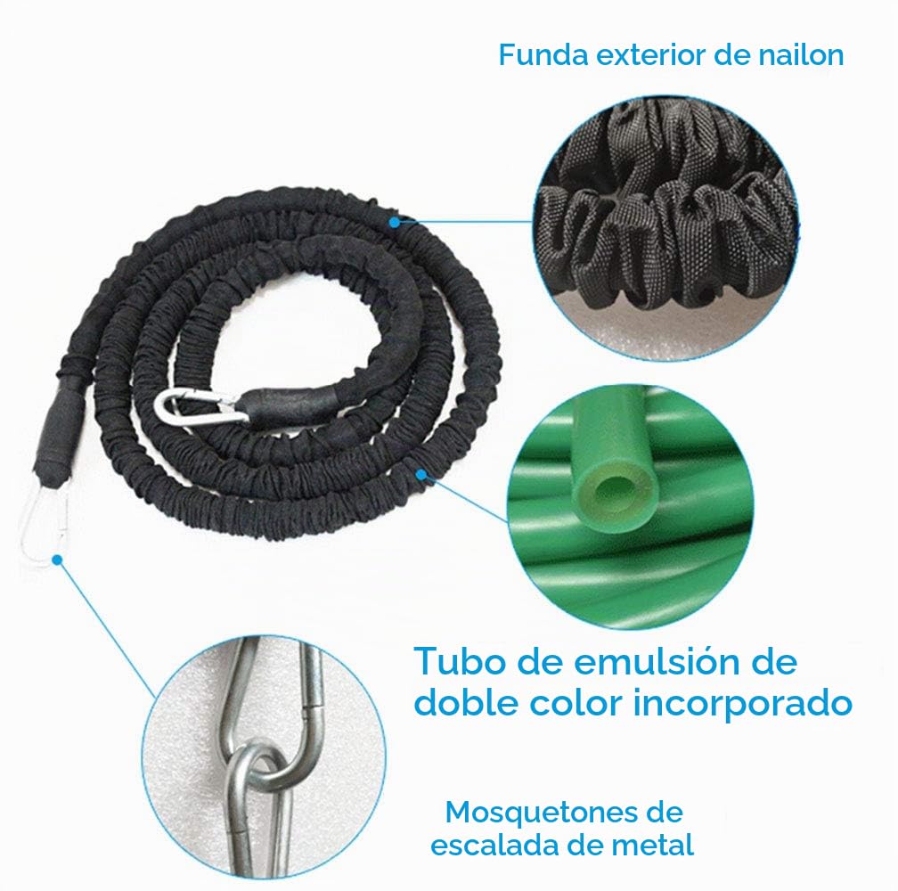 Cuerda de Entrenamiento de Resistencia, Fuerza explosiva, Rebote, Entrenamiento físico, Cuerda de Resistencia, Mejora la Velocidad, la Resistencia y la Fuerza