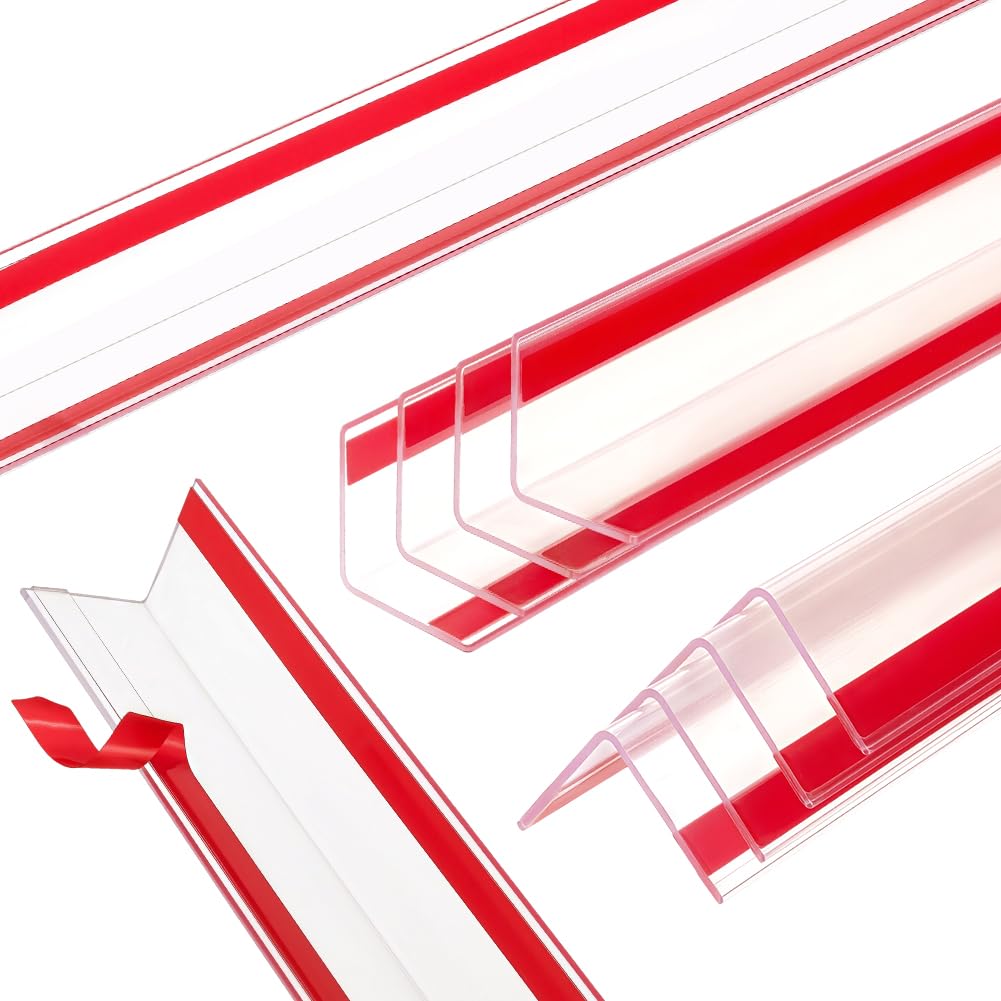 OLYCRAFT 10pcs Clear Wall Corner Protectors 400x40mm Transparent PVC Corner Guards Self Adhesive Corner Protectors Edge Guards Strip for Furniture Cabinet Shelf Drywall Baseboard-40mm Thick