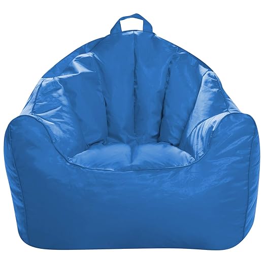 Posh Creations Structured Comfy Seat for Playrooms and Bedrooms, Large Bean Bag Chair, Malibu Lounge, Royal Blue