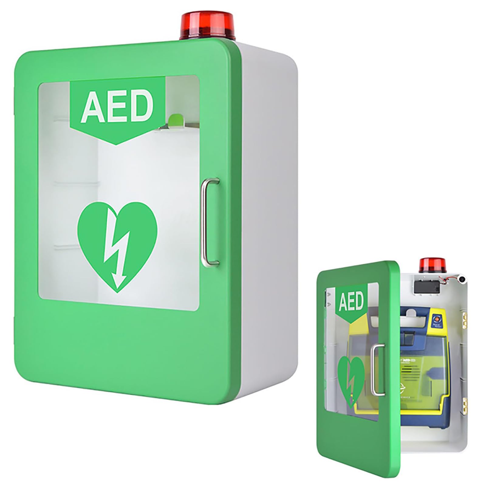 AED-Defibrillator-Wandschrank, Passend Für AED Aller Marken, Aufbewahrungsschrank Mit Durchsichtigem Fenster, Griff Und Schnappverschluss, Für Zuhause, Büro Und Öffentliche Plätze