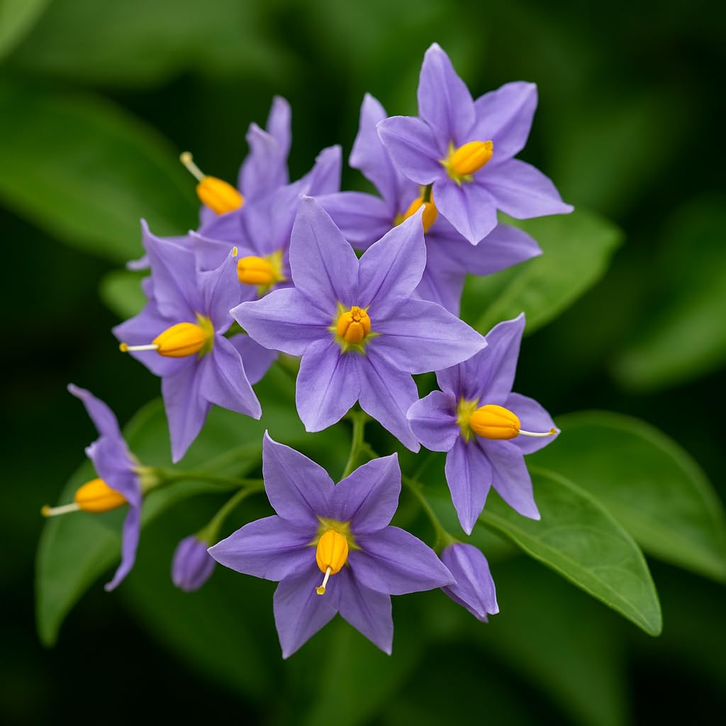 Solanum Glasnevin Chilean Potato Tree - Semi-Evergreen Climbing Plant - Purple Plants with Flowers - Evergreen Plants Outdoor - Garden Shrub in Pot (9cm Pot, 10-30cm)