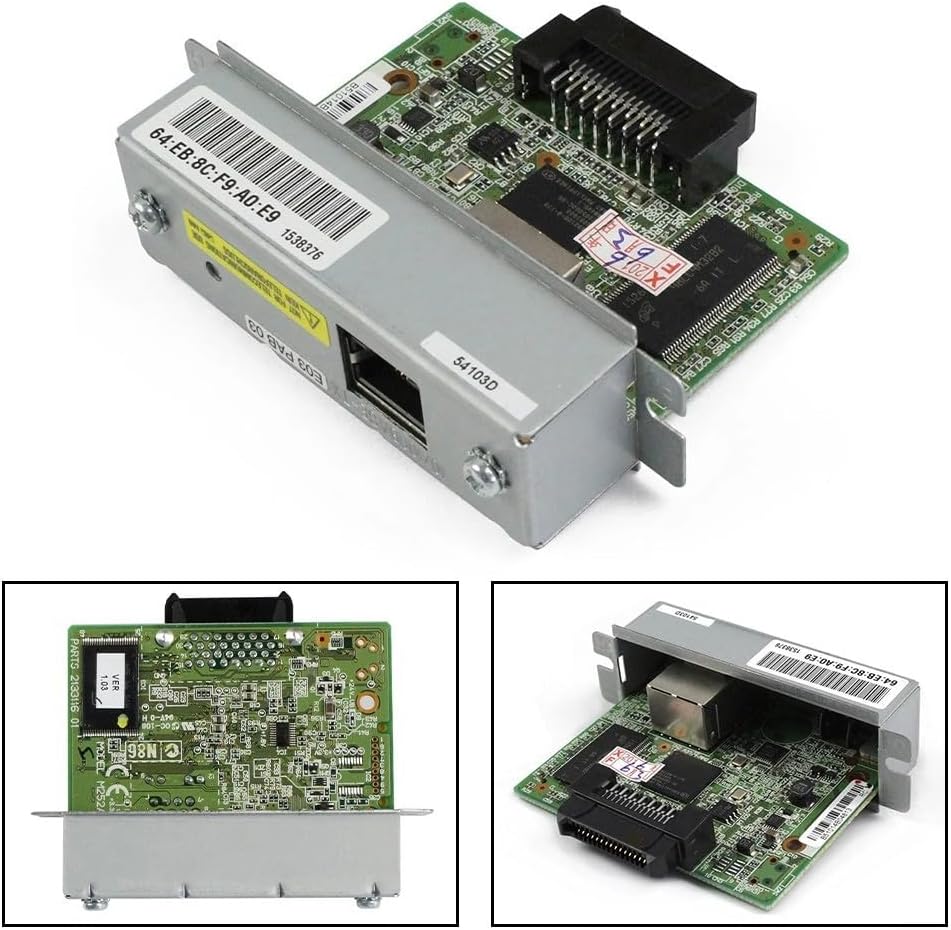 UB-E03 Ethernet Interface Module C32C824541 Print Server For TM-T88VI/T88V/T70II/U220B/220PB/220PD/220PA/T81/T82II/T88III/T88IV/T70/T90/T86L Printers 100 Mbps Fast Ethernet