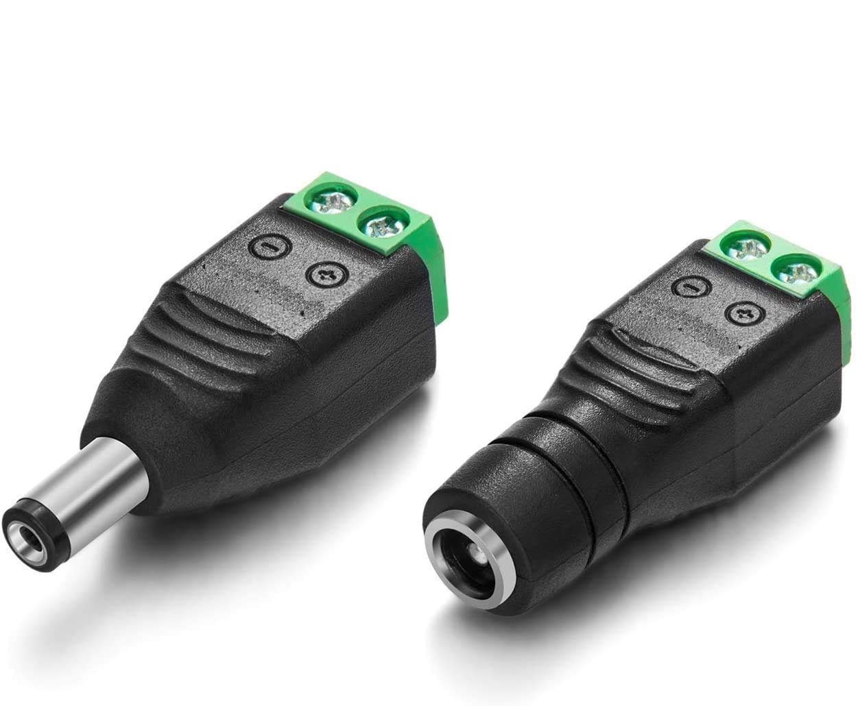 5.5mm DC Male + Female Connector Set for Light strip controllers, amplifiers and CCTV camera (Male+Female), 3 Sets (B08DCCY53J) Amazon Price History, Amazon Price Tracker