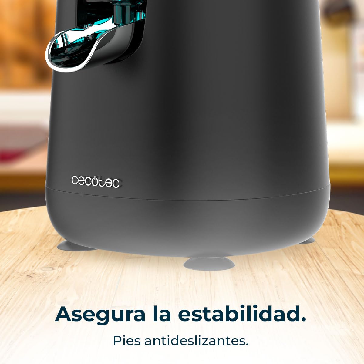 Cecotec Exprimidor Eléctrico de Brazo para Naranjas y Cítricos EssentialVita Hyden 120. 120W, 2 Conos Desmontables de Plástico de Diferente Tamaño, Mango y Tapa de Plástico, Capacidad de 250ml