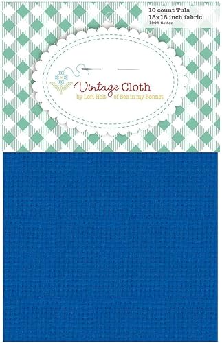 Riley Blake Designs Tela vintage 10CT, 18 x 18 pulgadas, azul americano