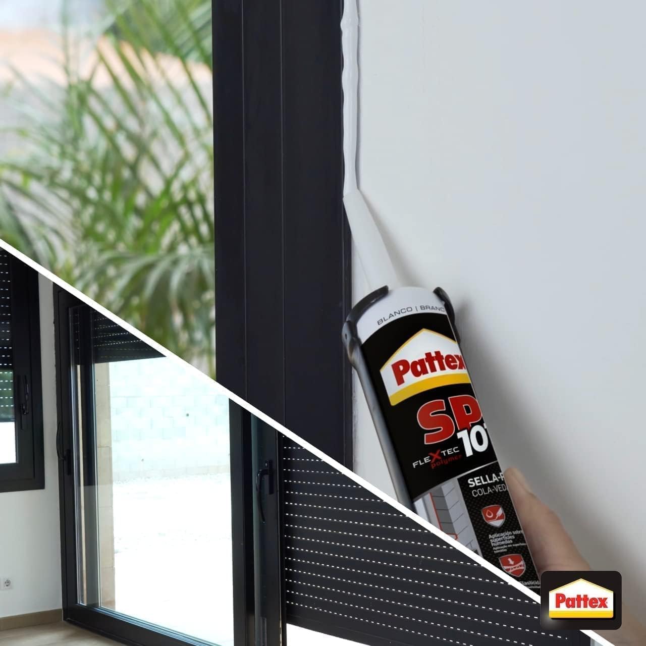 Pattex SP101 Transparent, Silicone trasparente per interni ed esterni, Sigillante liquido neutro e multimateriale, Sigillante polimerico in cartuccia, 1x280ml