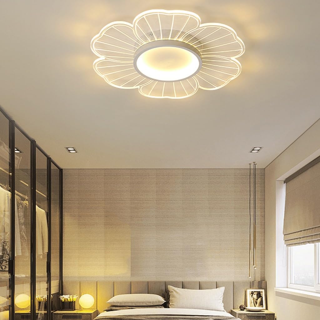Regulowane Oświetlenie Sufitowe LED 52CM 2240LM Flower Design Nowoczesny Salon, Pokój Dziecięcy, Oświetlenie Sufitowe, Zmiana Koloru, Energooszczędne Oświetlenie Sufitowe Lampa Sufitowa 40W (Size : 6