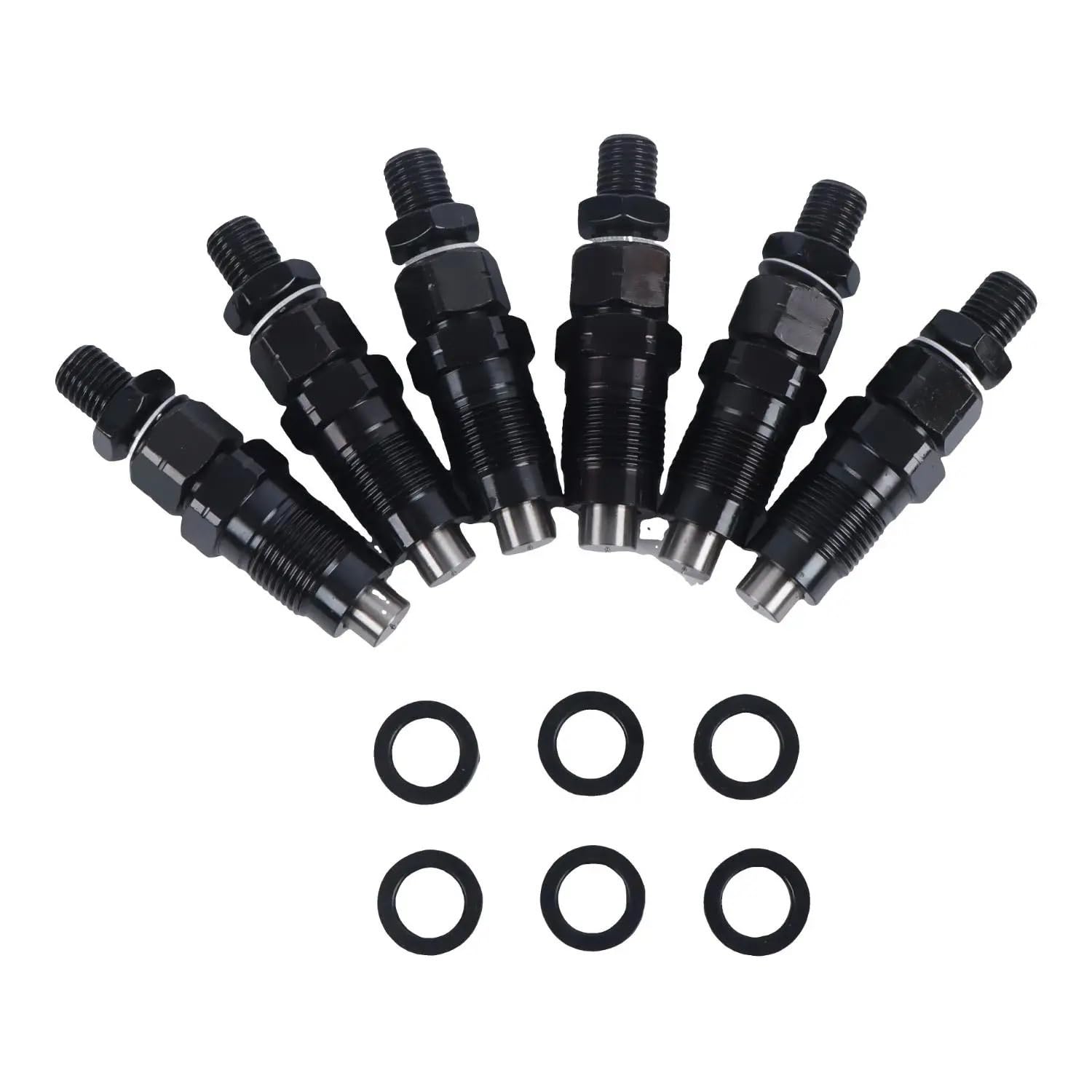 Hsugftmz One Color 6Pcs Fuel Injectors Nozzle 093500-3400 23600-64050 For 1Hz Diesel Engine Rail Injector Assembly