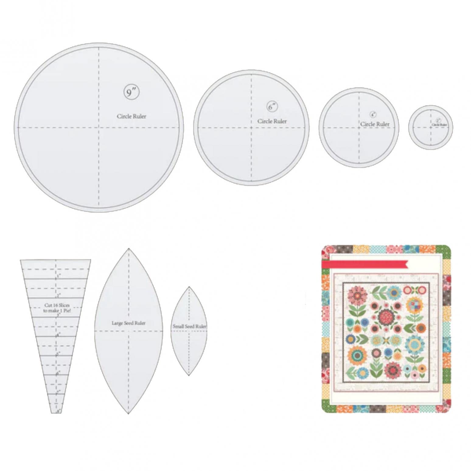Templates Dresden Plate Template Set, Quilting Template Quilting