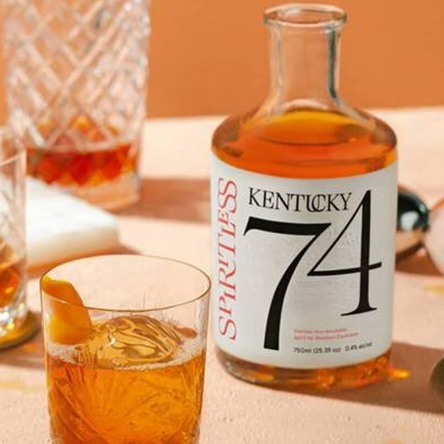 Spiritless Kentucky 74 Distilled Non-Alcoholic Whiskey Bundle with Australian Coffee Bitters – Old Fashioned - Premium Zero-Proof Liquor Spirits for a Refreshing Experience