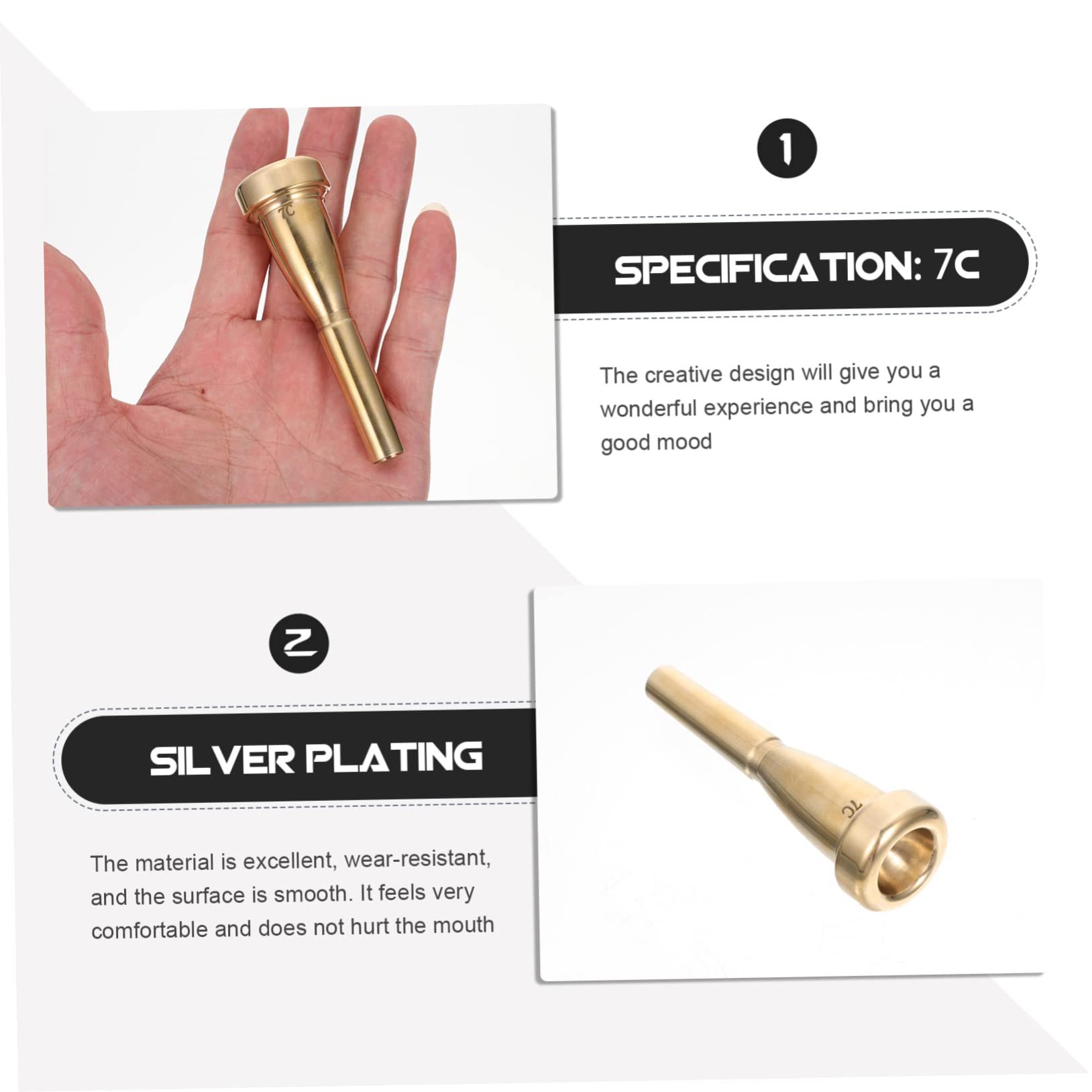 Holibanna Professional Trumpet Mouthpiece Durable Accessory for Horn Players Comfortable Wear Resistant Design for Students and Professionals