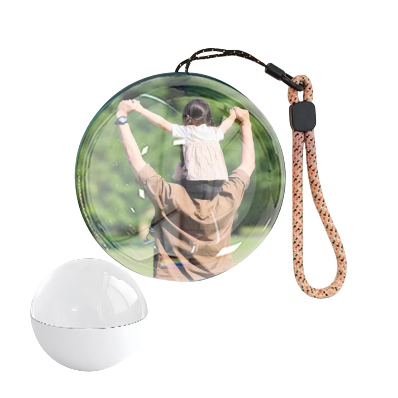 2.7" Custom Crystal Ball Video Player,Memory Sphere Ornament, Memory Orb Custom Video Sphere, Personalized Uploadable Videos &amp; Photos, USB Rechargeable Crystal Ball Video Player(White)