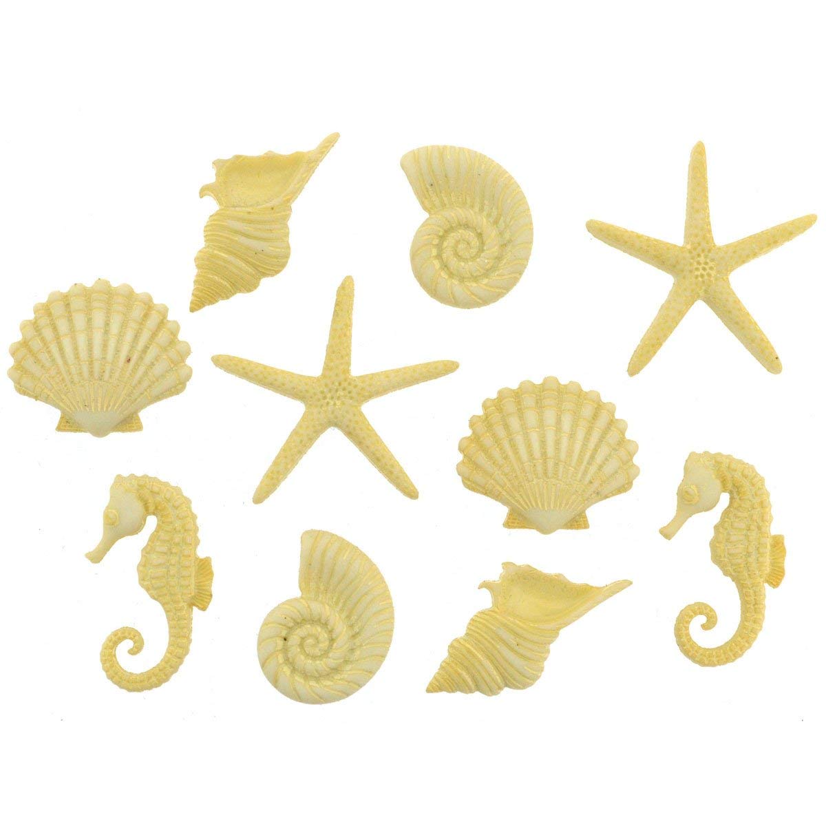 Dress It Up Buttons - 10pcs Beach Beauties