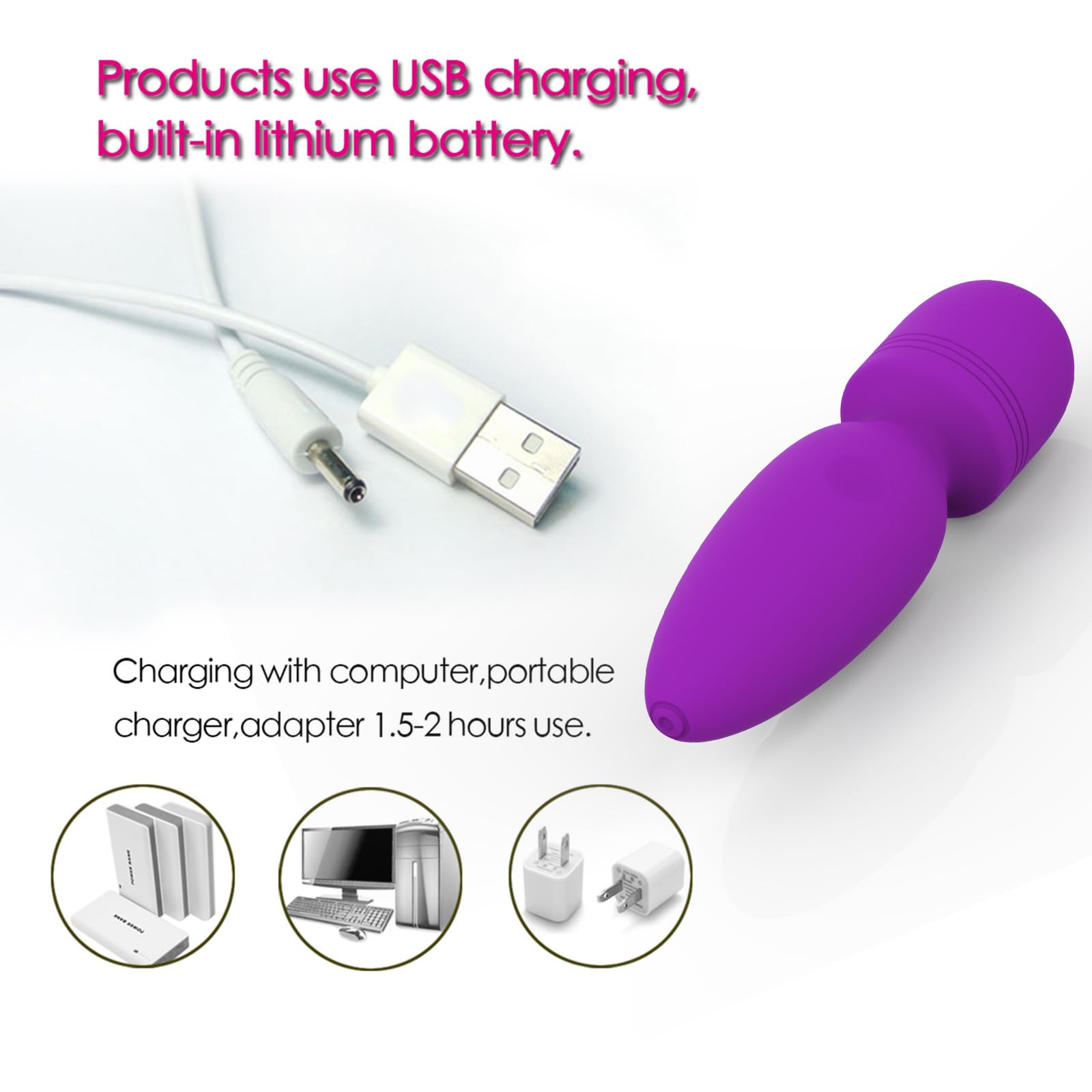 Amazon.com: Mini Wand Massager Small Hand-held Massager,Quiet,Portable  Personal Massager Silicone Massager Cordless for Neck Shoulder Back Body  Massage : Health & Household