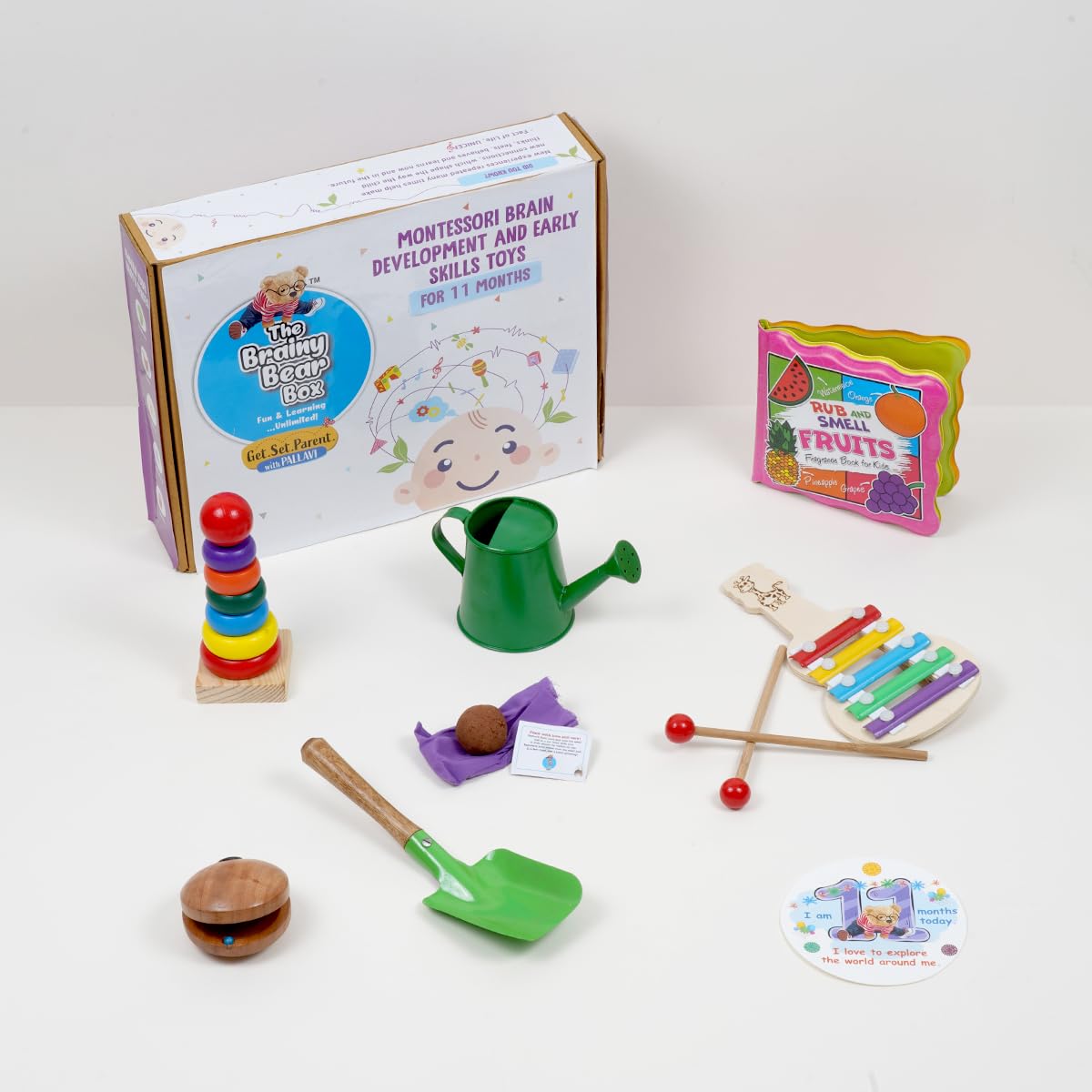 Brainy Bear Montessori Activity Toys (11- Months) | Educational Toys | Brain Development Toys | Activity Toys | Birthday Gifts (Multi Colour) (B0CQ7YTT4M) Amazon Price History, Amazon Price Tracker