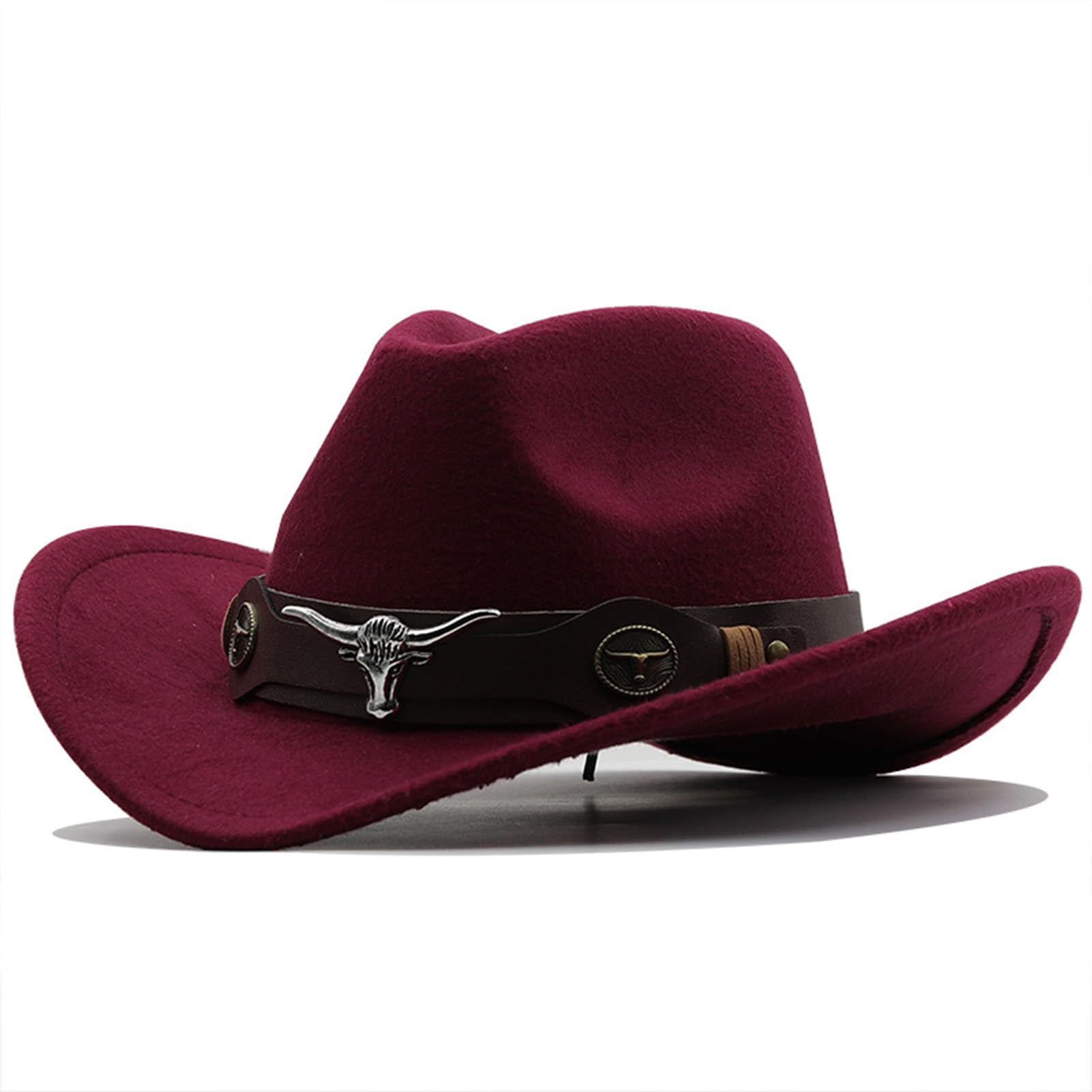Genérico Sombrero de Vaquero de Fieltro para Hombre Mujer Sombrero de Cowboy Western Cowgirl Hat Sombreros de Fedoras Sombrero de Occidental Bush Hat