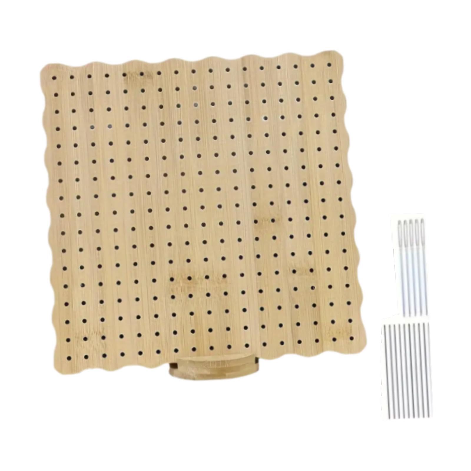 Planche de blocage au crochet en bois 23.5 cm avec picots et épingles pour le tricot