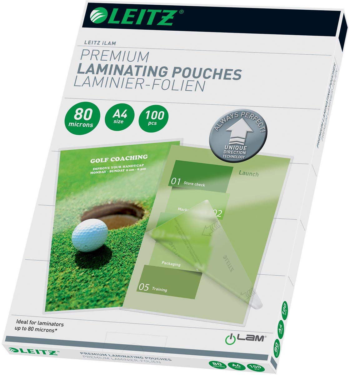Lamination Pouch A4 UDT 80 mic Leitz. Box of 100 Pouches, 74780000 (Leitz. Box of 100 Pouches, jam Free Lamination with UDT. Ultra Premium Quality Pouches.)