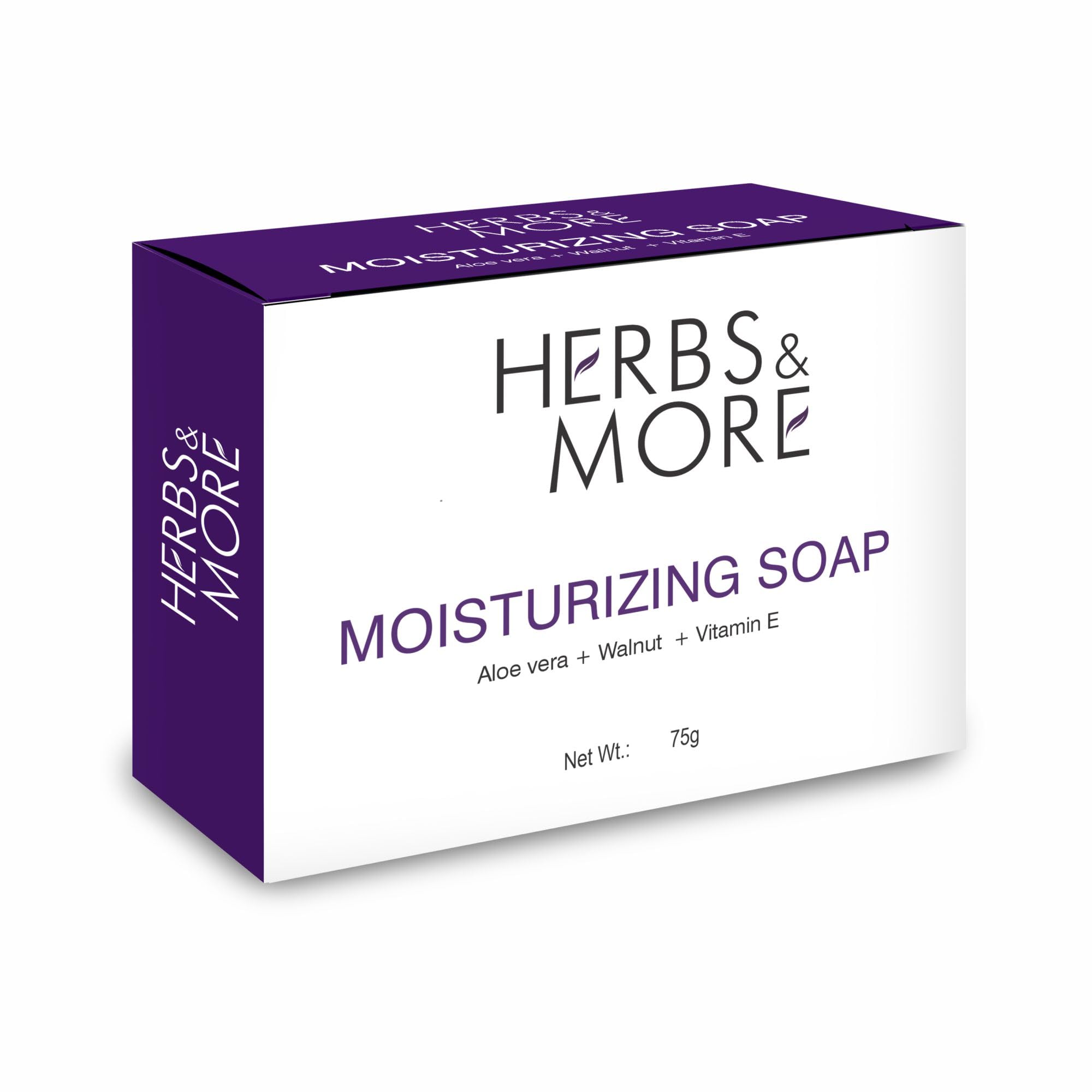 Herbs & More Moisturizing Soap - Paraben-Free, Sulphate-Free with Tea Tree Oil, Vitamin E, Aloe Vera & Walnut Scrub (75g) (Pack of 5)-image-42
