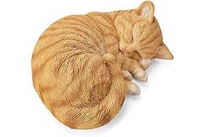Sleeping Orange Tabby Cat Figurine