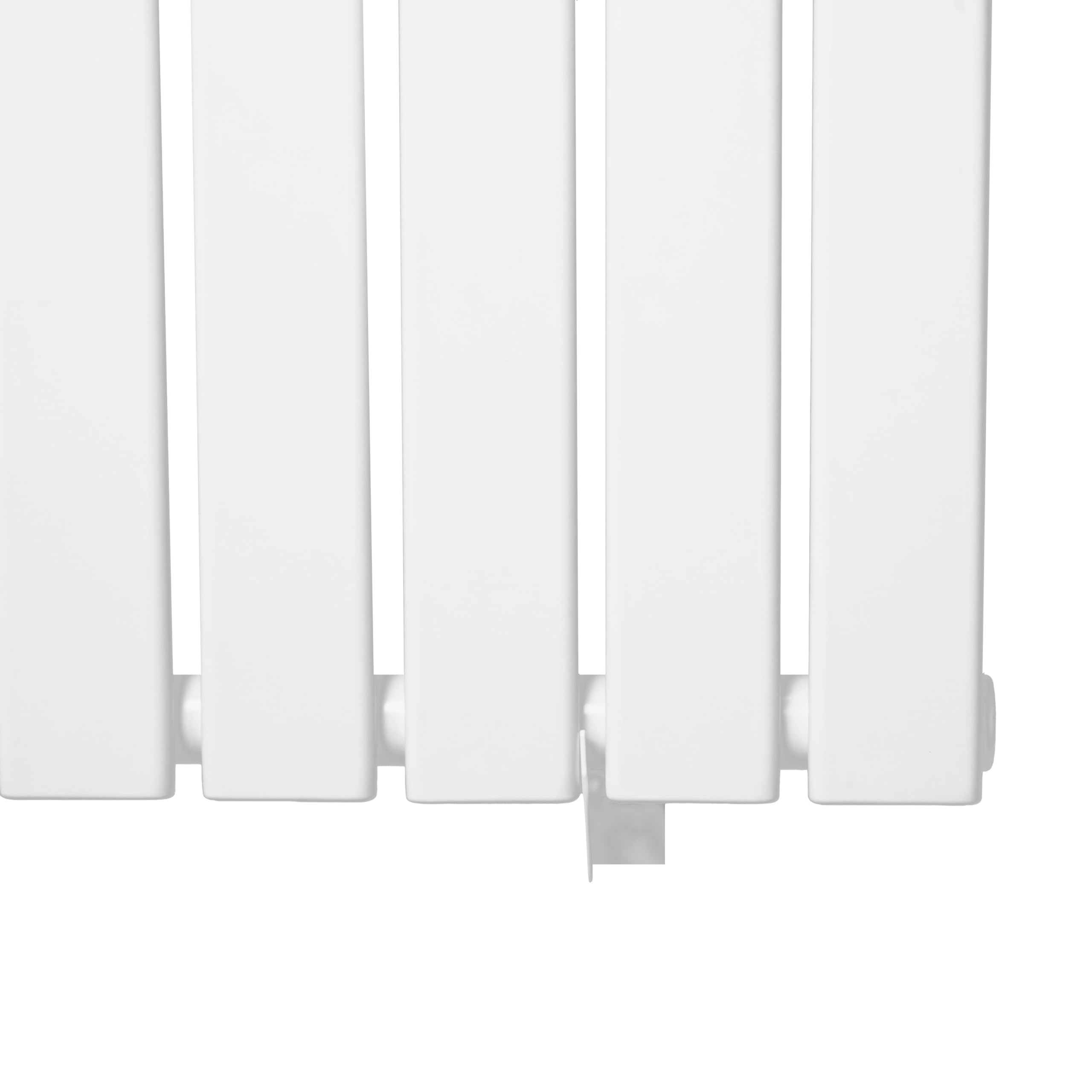 Radiatore Piatto a Colonna Singola 1800 x 420 mm Verticale Design Moderno Acciaio al Carbonio Riscaldamento Centrale Bianco Opaco con Kit Fissaggio e Spazzola