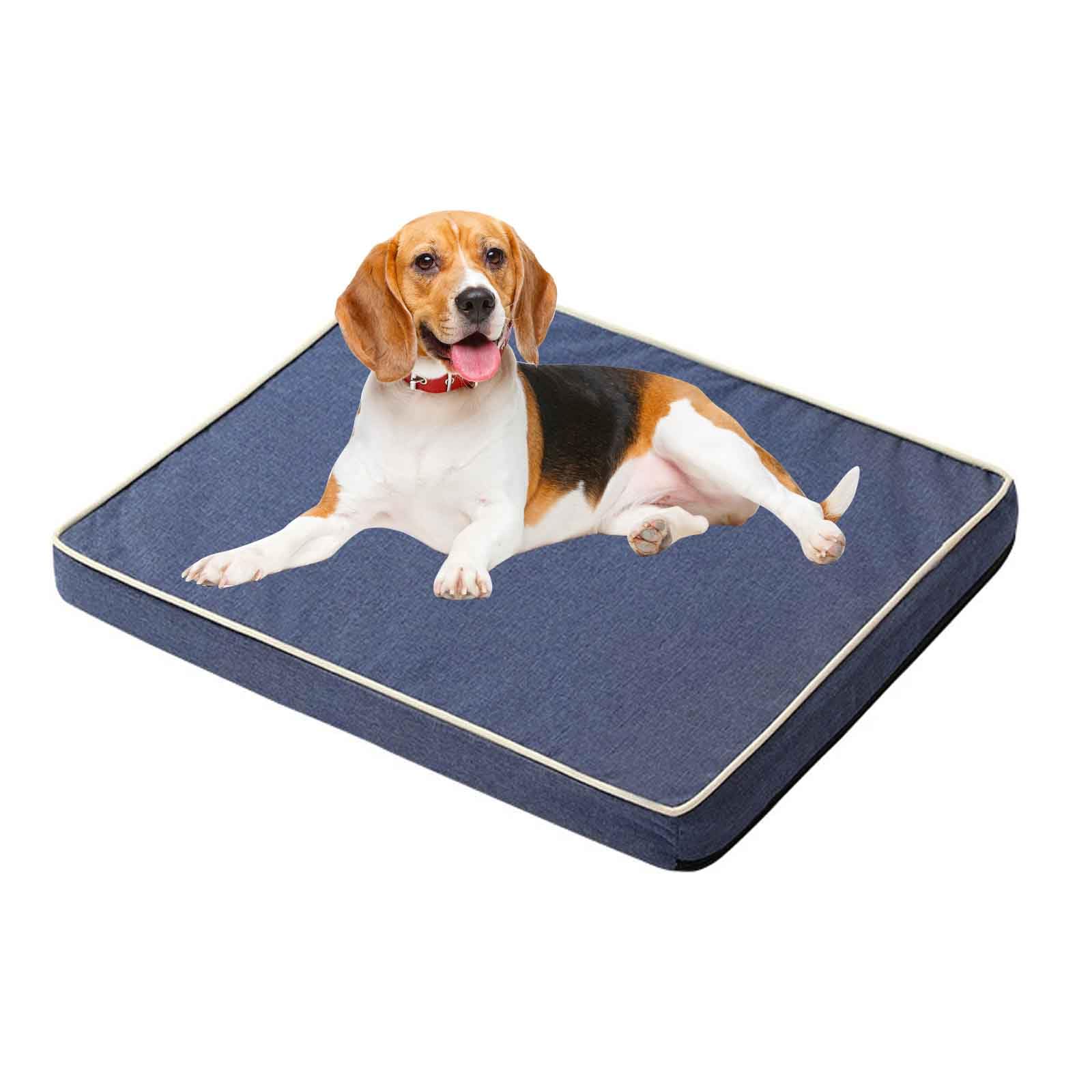 JFGCTYHXY Pet mattresses, Watertight Dogs Bed,Calming Crate Mattress with Non Skid Bottom And Removable Washable Cover,gray,L