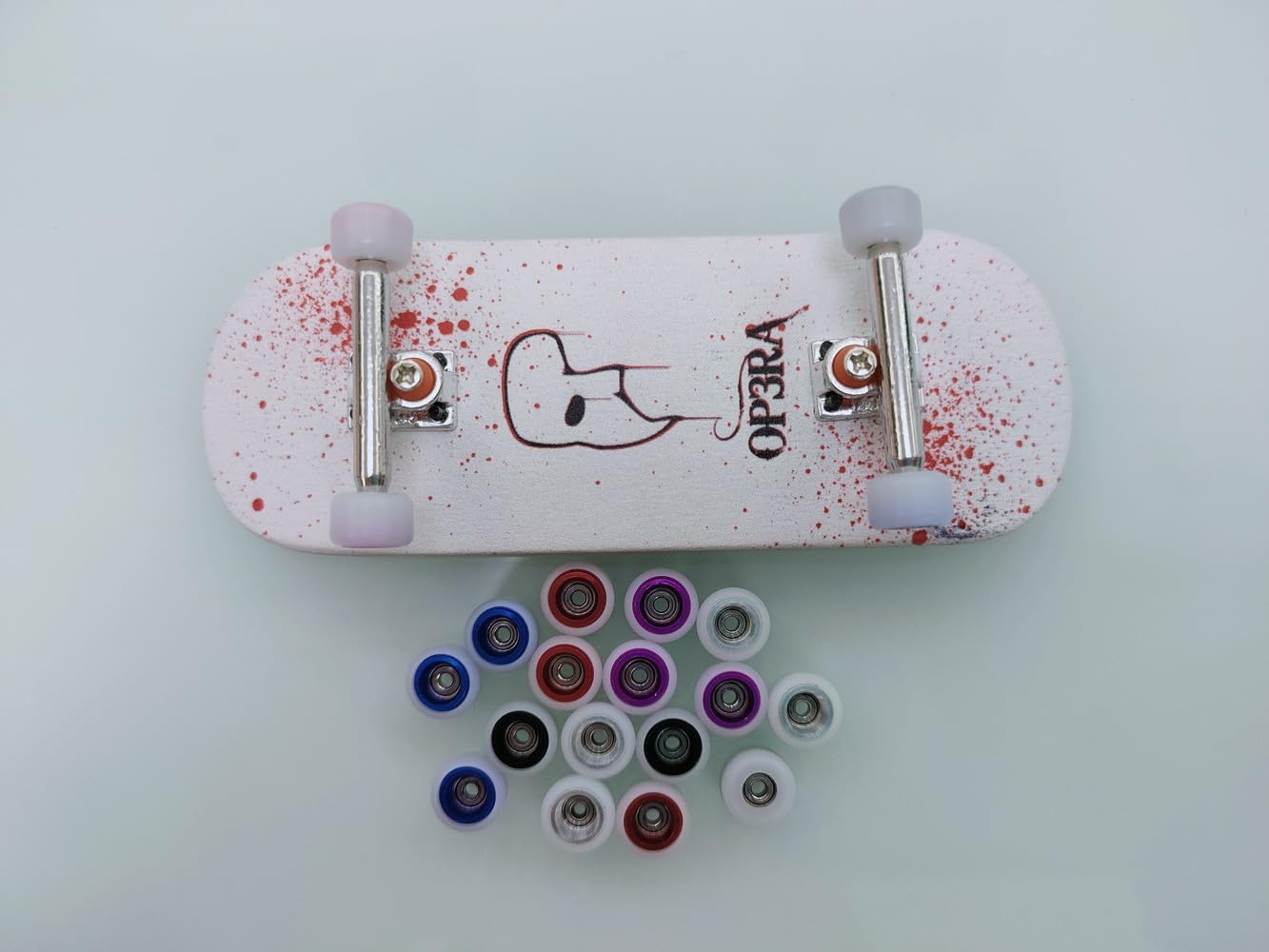 Leefai Pro Kółka do Fingerboard z rdzeniem ze stopu, Kółka do Finger Skateboard - 7,8mm*4,8mm (Srebrne)