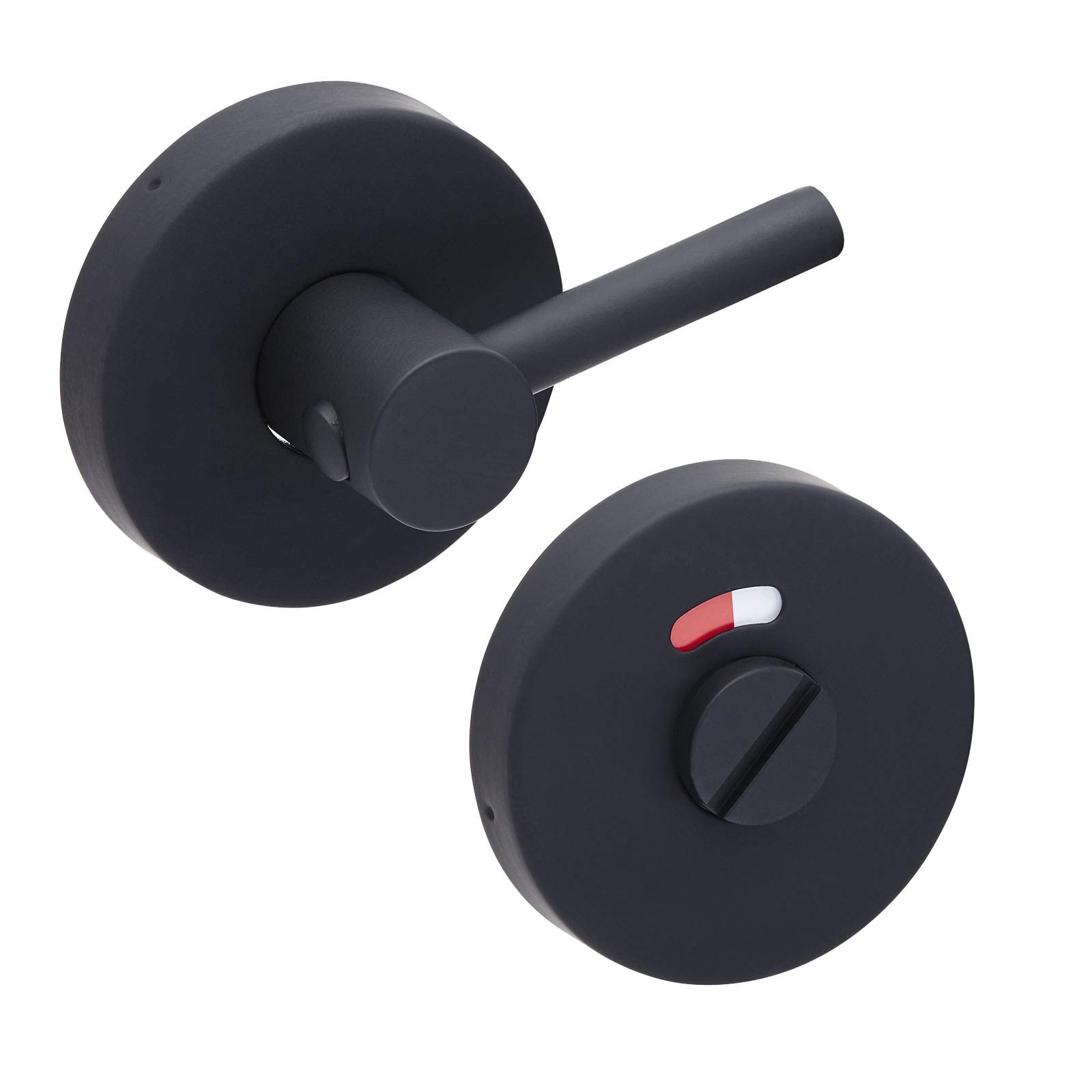 Disabled Toilet Lock Set Turn & Release Indicator 10mm - Black Finish
