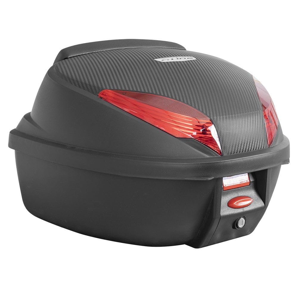TEKNIX S-Line - Top Case Moto et Scooter 35L Noir/Carbone