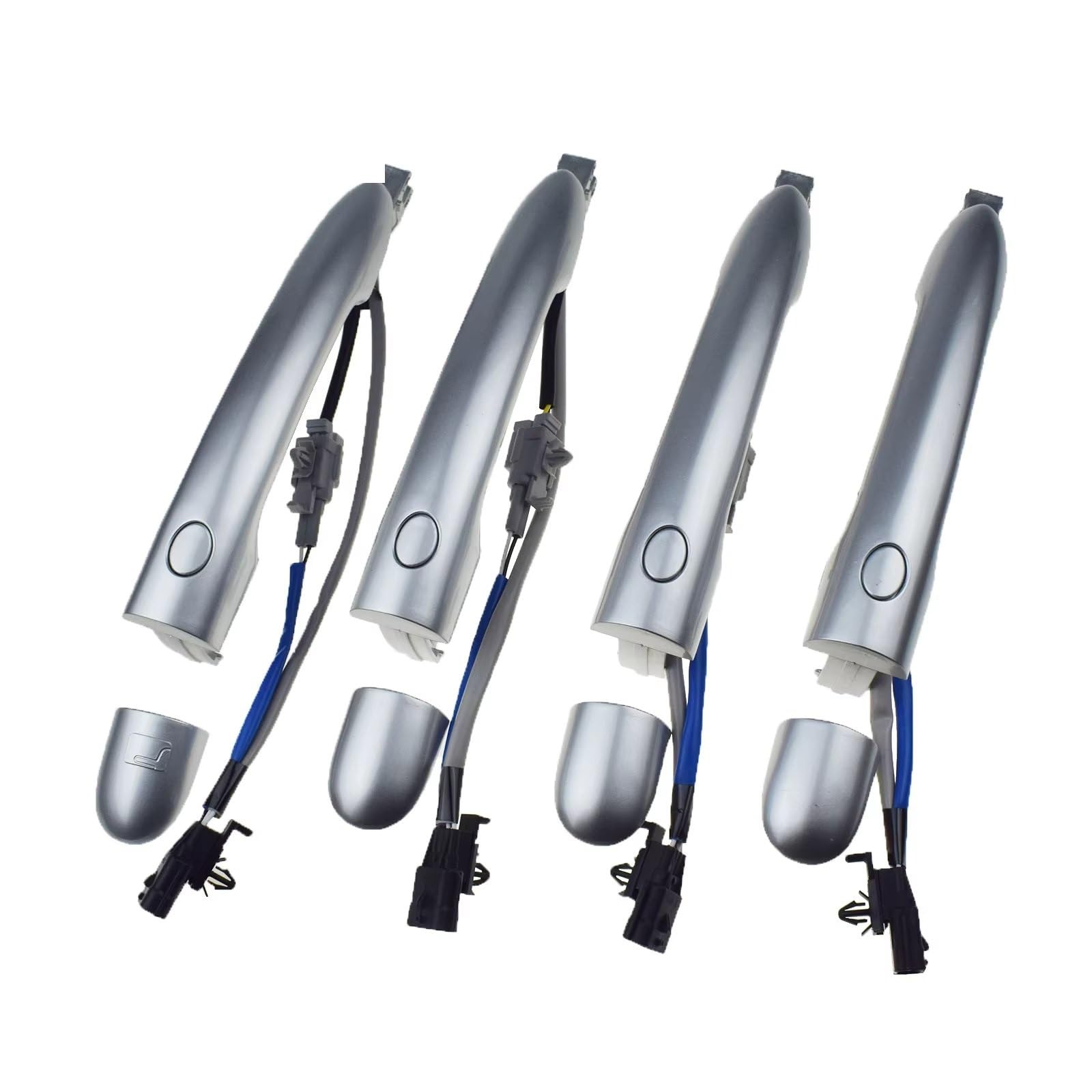Xiaoyans 4Pcs Car Exterior Door Handles For Koleos For Espace Iv 2009-2018 Silver Color Outside Door Handle 80611-Jz00 80640-Jy01b 80647-Jy01a(4Pcs)