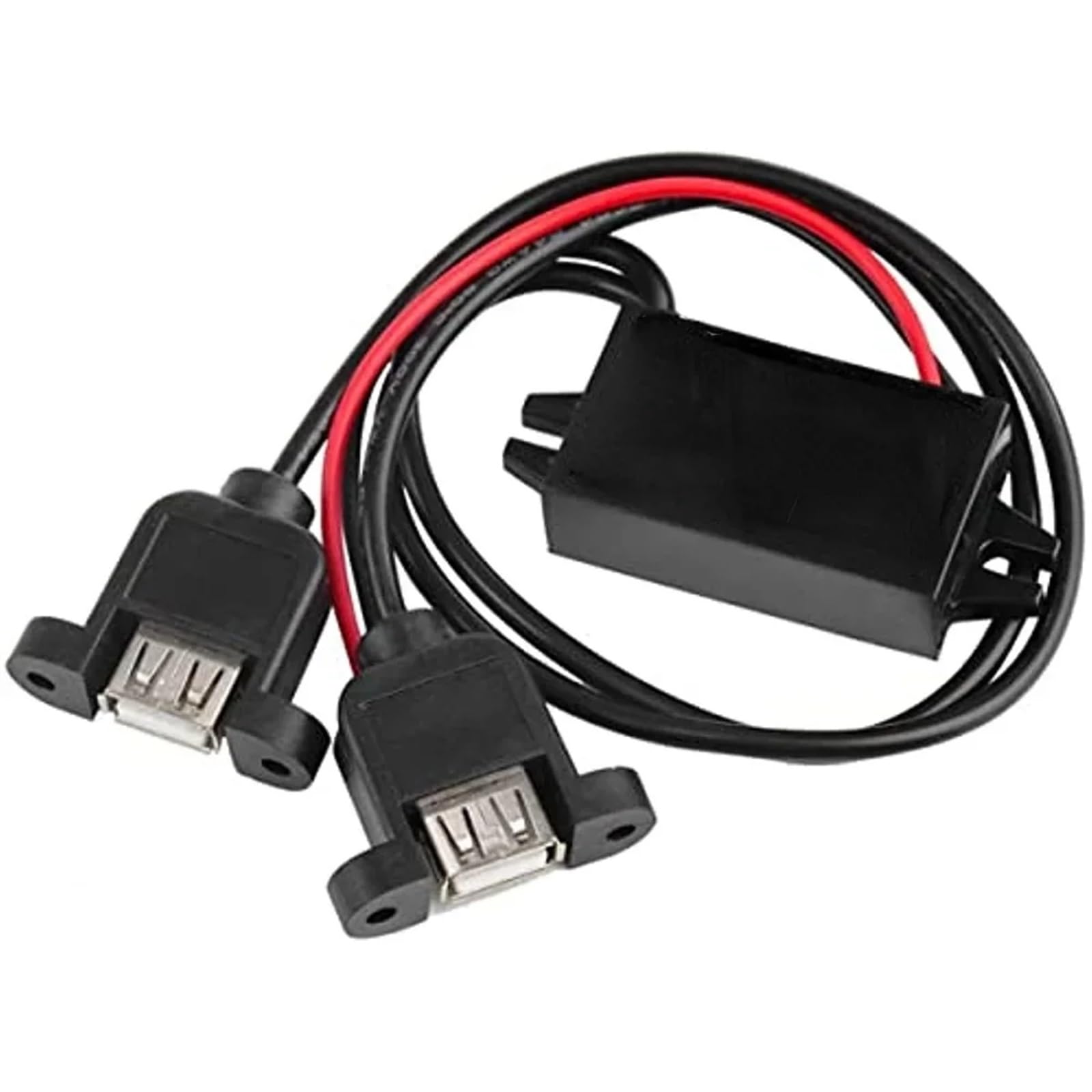 12V24V a 5V 3A Micro Mini USB Step Down Adattatore di uscita di tensione di alimentazione Protezione automatica a basso calore DC DC Convertitore di alimentazione for auto(Dual Square USB)