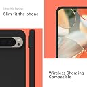 YATWIN Silicone Back Case for Google Pixel 9/9 Pro, Soft-Touch Phone Back Cover for Google Pixel 9/9 Pro - Black gallery image