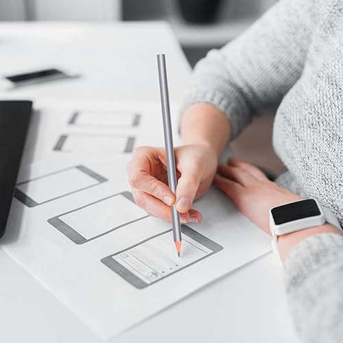 Miniatura 5 de 36 lápices de dibujo, lápices de marcado de superficie plateada, lápices de marcado de carpintero de núcleo negro duro para marcado de carpintería,