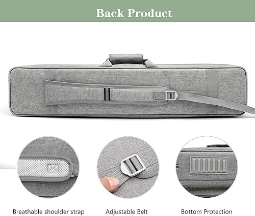 Miniatura 4 de Funda rígida para taco de piscina de 2 x 33 x 54 x 4 con correas para el hombro y asa para tacos de piscina y accesorios