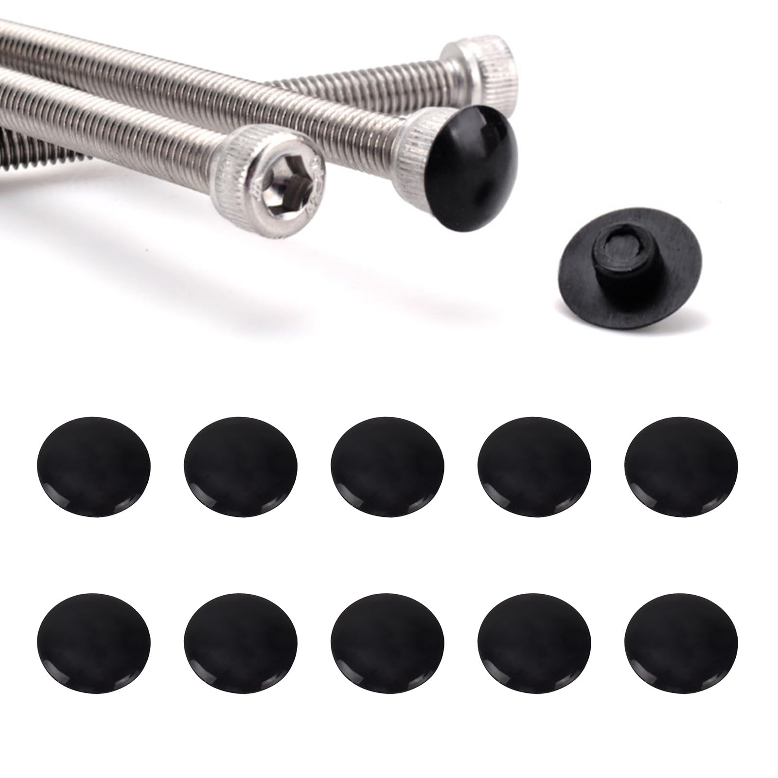 Lot De 10 Cache-casques De Vélo En Caoutchouc – Bouchons Pour écouteurs De Casque VTT (noir)