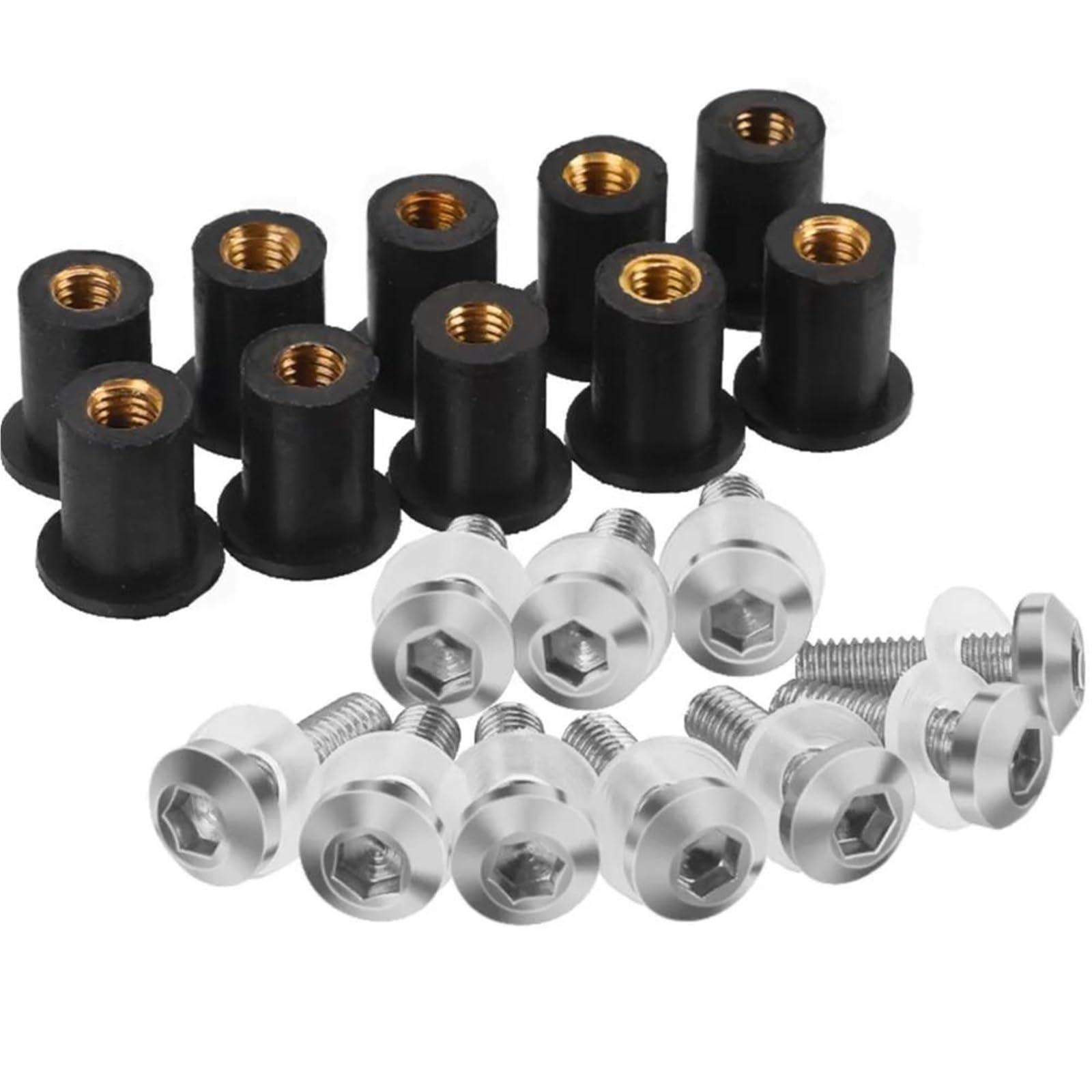 5mm 10PCS Windshield Bolts For CBR125R CBR150R CBR250R CBR300R CBR250RR CBR400R CBR500R CBR600F CBR650F CBR650R CNC Alloy(Onecolor)