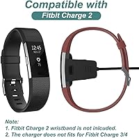 Vista 2 de Kissmart Compatible con cargador Fitbit Charge 2, cable de carga de repuesto para Fitbit Charge 2 Smart Bracelet (3.3 pies/3.3 ft)