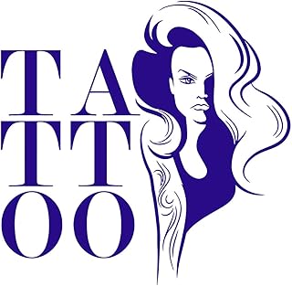 Adhesivo de vinilo para salón de tatuajes sex appeal para chica estudio de tatuajes tienda 81x82,8cm extraíble sin dejar pegamento XL color Azul oscuro