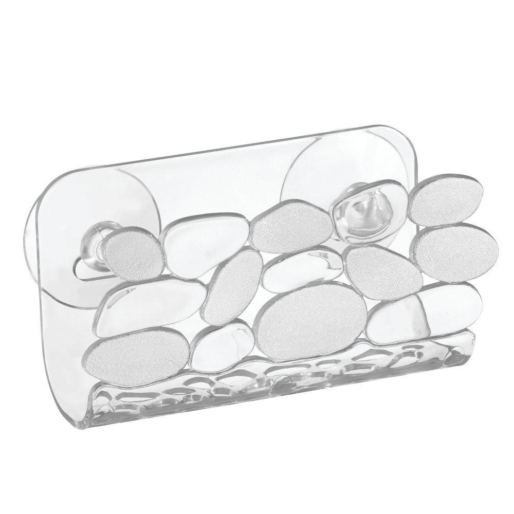 InterDesign Pebbles Kitchen Sink Protector Mat, Divider Protector, Suction Sponge Holder