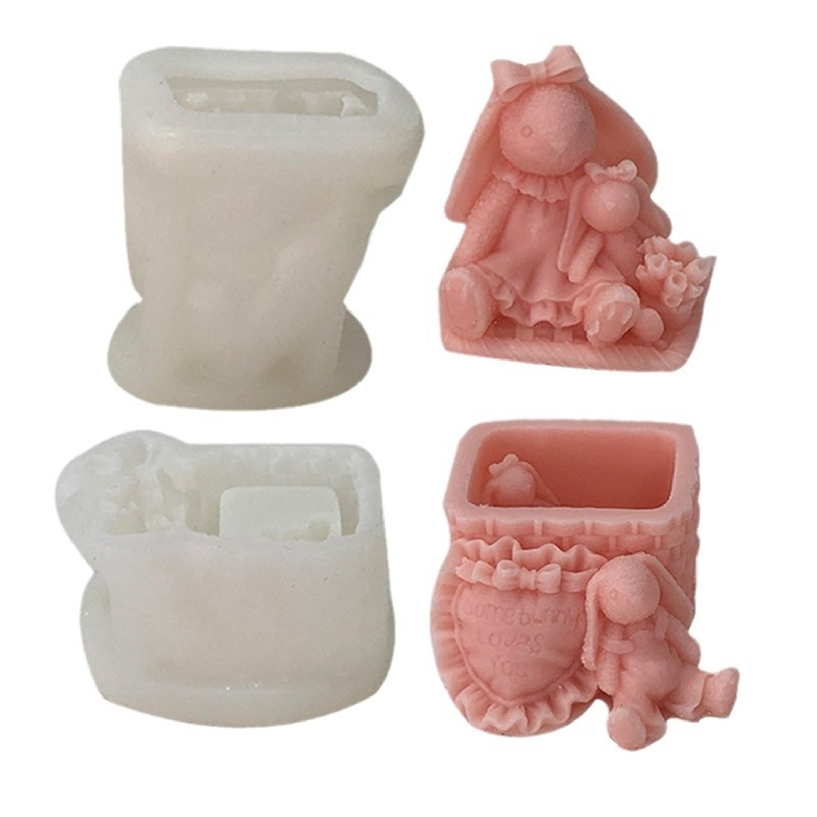 Alksubbm Shaped Resin Jar Molds with Lid Resin Case for Making Jewelry Case Storage Jar Desk Ornaments Cute